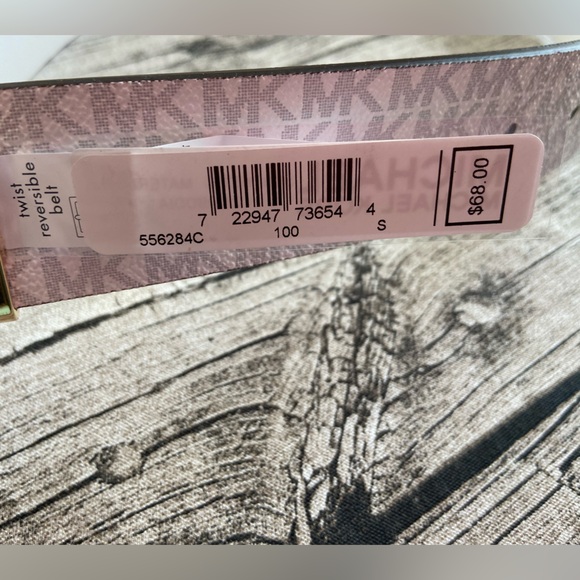 NWT! Michael Kors reversible waist belt in white leather and MK logos. S and M - Picture 12 of 16